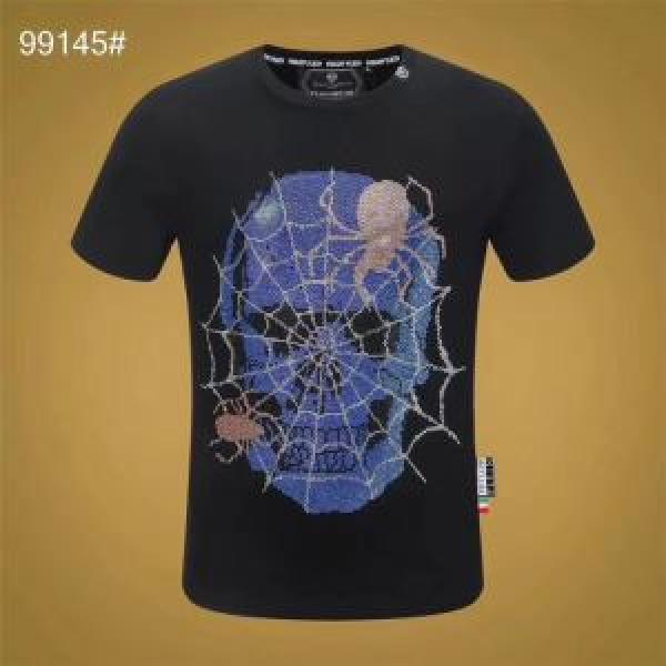 普段使いにも最適なアイテム 半袖Tシャツ ストリート感あふれ フィリッププレイン PHILIPP PLEIN
