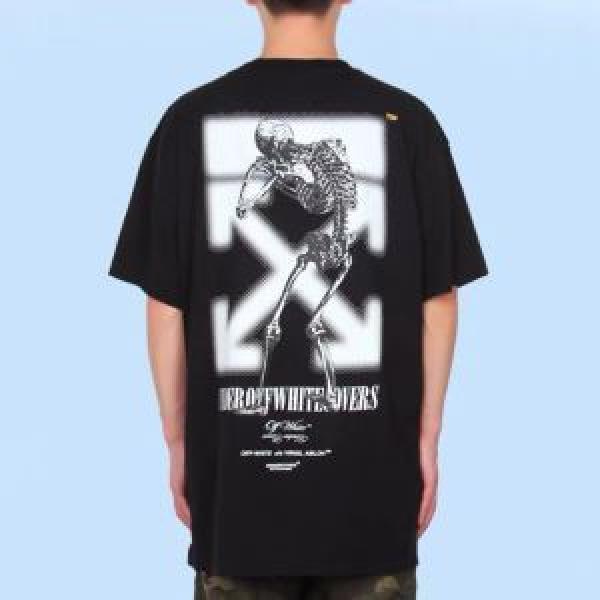 20SSトレンド 2色可選 Off-White エレガントな雰囲気 オフホワイト 半袖/Tシャツ 程よい最新作