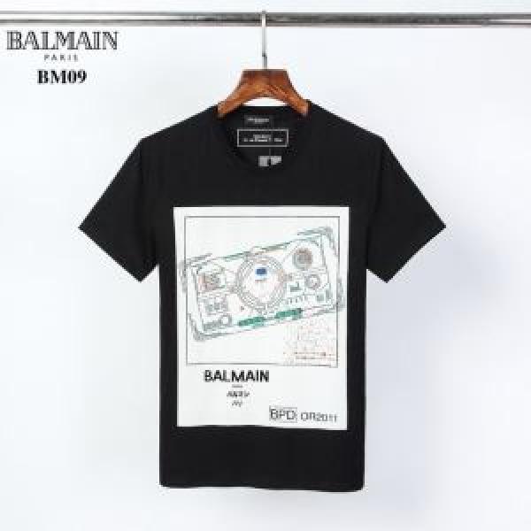 20新作です 半袖Tシャツ 2色可選 ストリート感あふれ バルマン 普段使いにも最適なアイテム BALMAIN