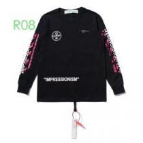 2色可選 2026おすすめしたい Off-White オフホワイト 長袖 低価格トレンド新品