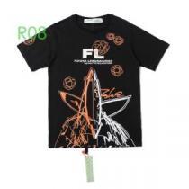 2色可選20SS☆送料込 Off-Whiteおしゃれ刷新に役立つ オフホワイト 半袖/Tシャツ 2年以上連続１位獲得