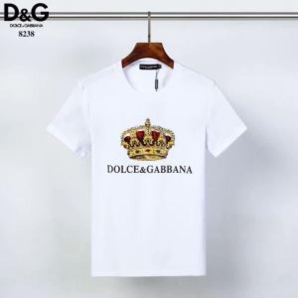 おしゃれに大人の必見 2色可選 半袖Tシャツ 大人の新作こそ ドルチェ＆ガッバーナ Dolce&Gabbana