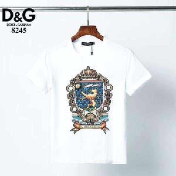 普段使いにも最適なアイテム 2色可選 半袖Tシャツ ストリート感あふれ ドルチェ＆ガッバーナ Dolce&Gabbana