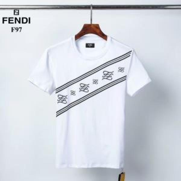2色可選 絶対に見逃せない 半袖Tシャツ おしゃれに大人の必見 フェンディ FENDI
