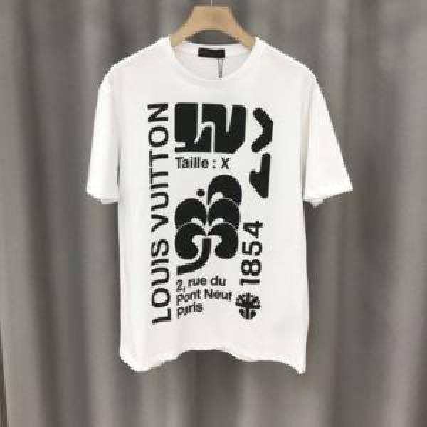 2色可選 限定アイテム特集 半袖Tシャツ ファッションに合わせ ルイ ヴィトン やはり人気ブランド LOUIS VUITTON
