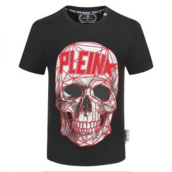 絶対に見逃せない 半袖Tシャツ2色可選  おしゃれに大人の必見 フィリッププレイン PHILIPP PLEIN