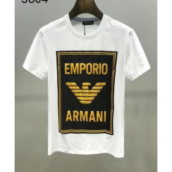 おしゃれに大人の必見 2色可選 アルマーニ ARMANI 絶対に見逃せない 半袖Tシャツ 累積売上総額第１位