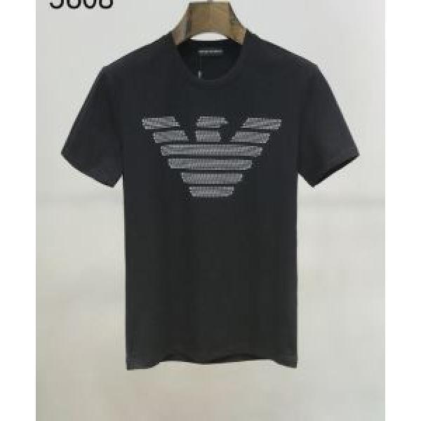 海外でも大人気 2色可選 アルマーニ 取り入れやすい ARMANI 確定となる上品 半袖Tシャツ 最もオススメ