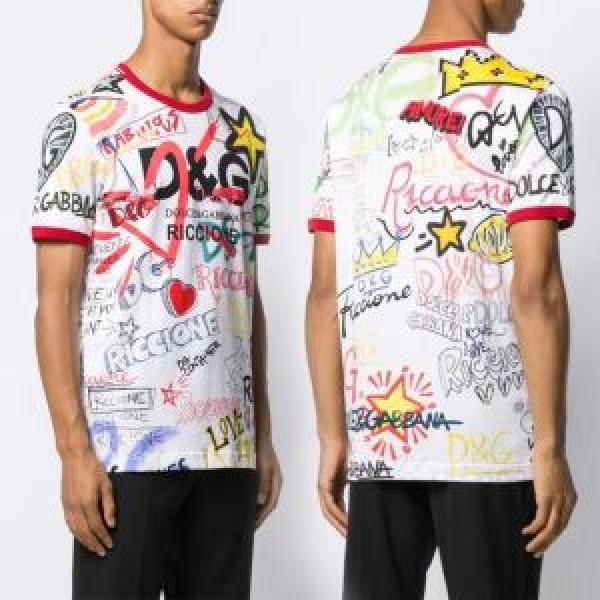 半袖Tシャツ 2色可選 累積売上総額第１位 ドルチェ＆ガッバーナ Dolce&Gabbana 20SS☆送料込