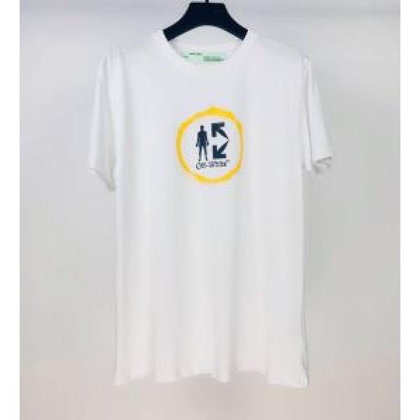 オススメのアイテムを見逃すな Off-White2色可選  オフホワイト コーデの完成度を高める 半袖Tシャツ