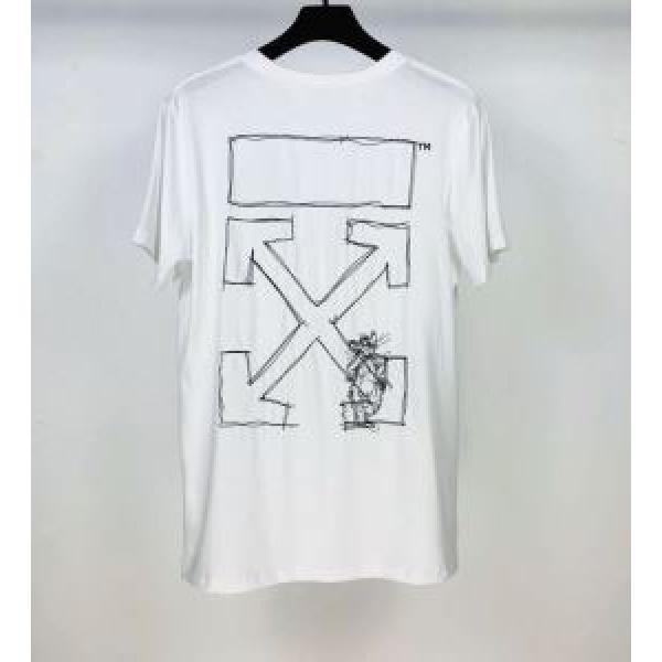 半袖Tシャツ 2色可選 最もオススメ Off-White 人気が継続中 オフホワイト  海外でも大人気