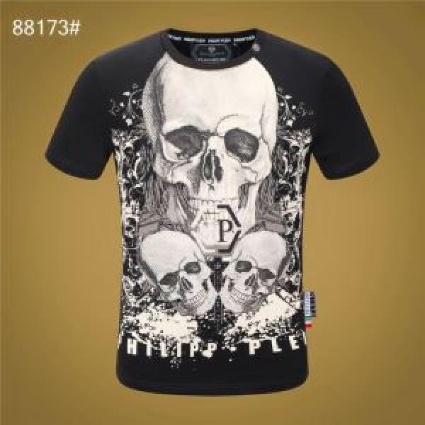 2色可選 フィリッププレイン今季の主力おすすめ  PHILIPP PLEIN 本当に嬉しいアイテム  半袖Tシャツ