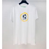 オススメのアイテムを見逃すな Off-White2色可選  オフホワイト コーデの完成度を高める 半袖Tシャツ