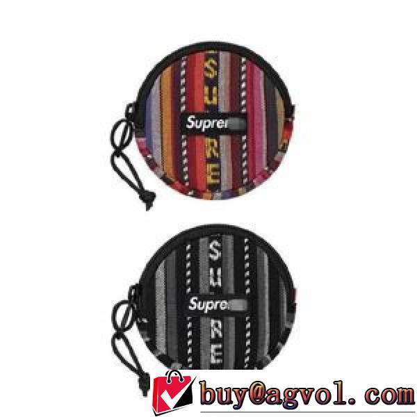シュプリームコピー SUPREMEコピー売れ筋のいい 2色可選 Supreme 20SS Woven Stripe Coin Pouch.161.