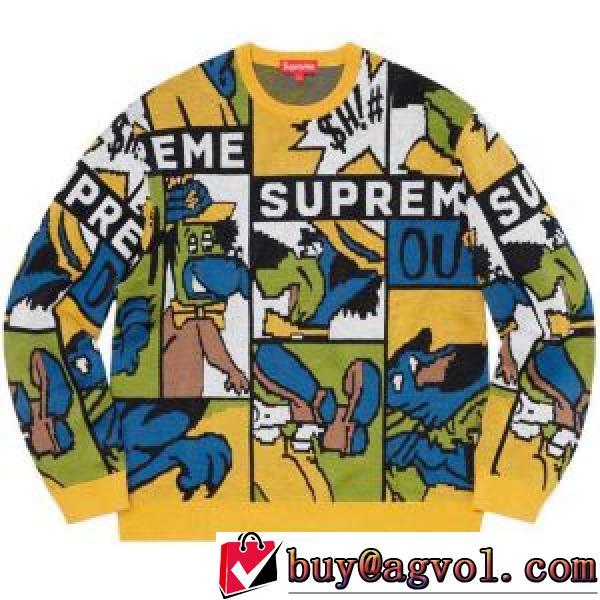 Supreme 20 ss Carton Sweater漫画落書き漫画ハークドッグセーター シュプリームコピープルオーバーパーカー SUPREMEコピー 2色可選
