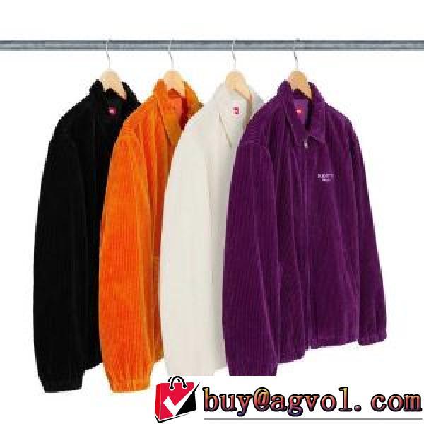SUPREMEコピー 2026秋冬 Supreme 20 ss Wide Wale Corduroyフレックスジャケットファスナージャケット ウールコート 高級感ある シュプリームコピー 多色可選