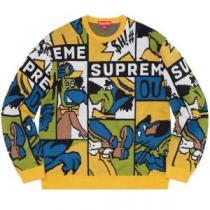 Supreme 20 ss Carton Sweater漫画落書き漫画ハークドッグセーター シュプリームコピープルオーバーパーカー SUPREMEコピー 2色可選