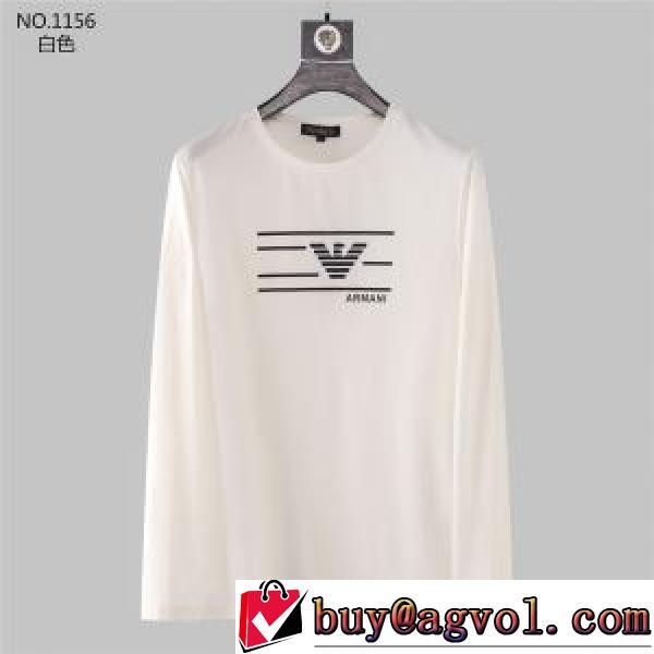 大好評 3色可選長袖 /ロングTシャツ ARMANI偽物  最安値に挑戦  2026AW アルマーニコピー