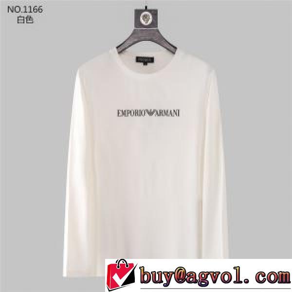 長袖 /ロングTシャツ 3色可選  着心地抜群  ARMANI偽物  超目玉 2026AW アルマーニコピー