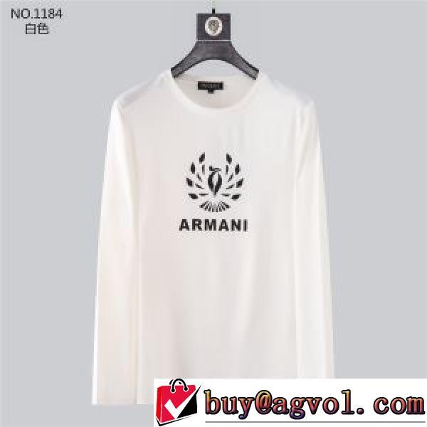 スタイリッシュな印象 2026AW アルマーニコピー 2色可選  高級感ある 長袖 /ロングTシャツARMANI偽物  