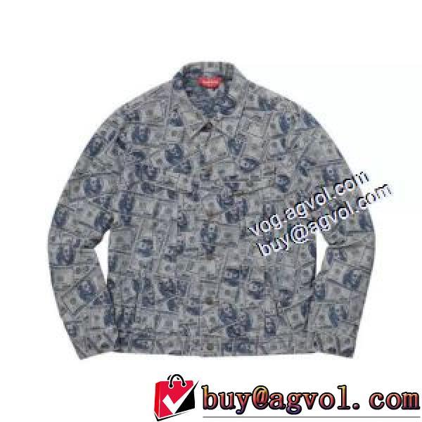 SUPREMEブランドコピーこだわりのコート Supreme 100 Dollar Bill Trucker Jacket  デニムジャケット SUPREME偽物ブランド