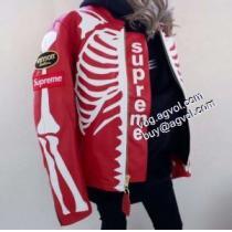 Supreme X Vanson Leather BonesJacke  2色可選 フェイクファー製のコート シンプルなデザイン Supreme連名Vanson Leather Bonese Jacketスカルバイクの皮ジャケットジャケット