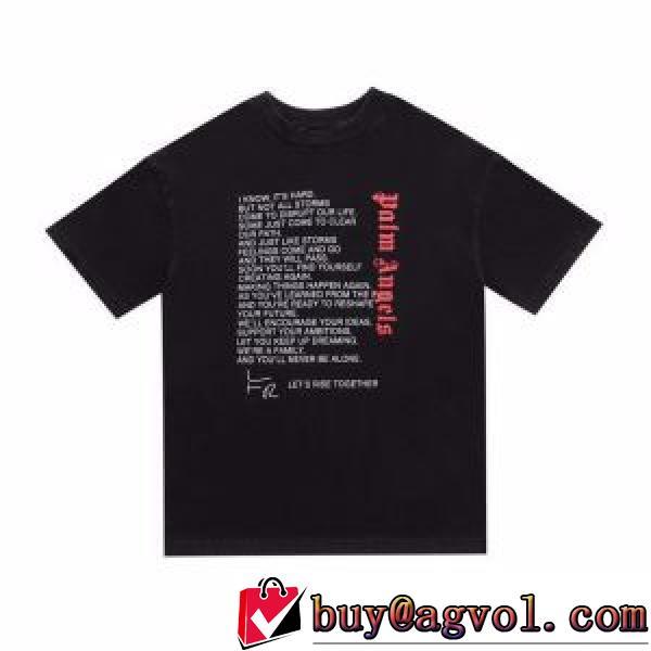 パーム エンジェルス Palm Angels ブランド コピー タイトル言語プリント水洗い復古半袖 2026秋冬 半袖Tシャツ