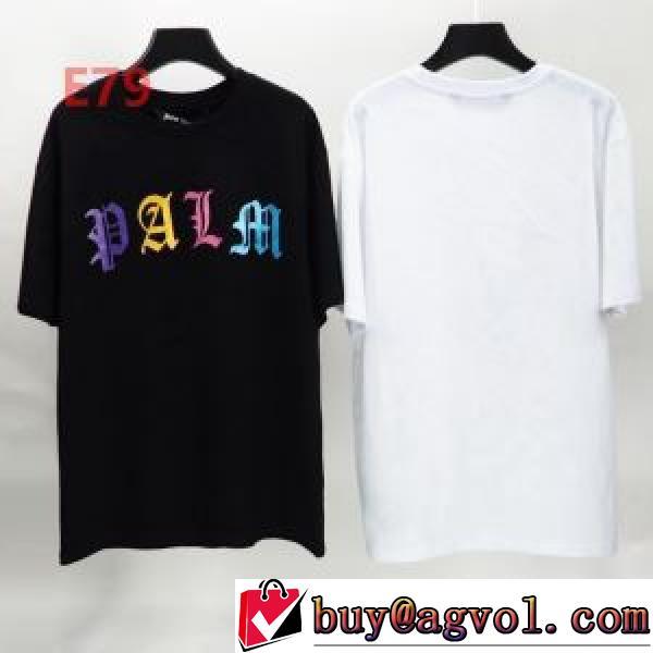 大人のおしゃれに パーム エンジェルス スーパーコピー 2026秋冬 半袖Tシャツ Palm Angels 2色可選 個性的なカラフルなプリントLOGO半袖Tシャツ