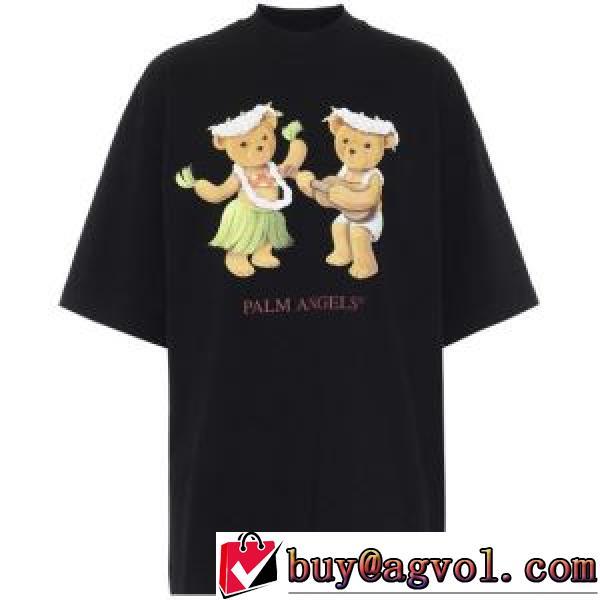 首胸ロゴ 2026秋冬 ハワイフラスコギター小熊半袖Tシャツ パーム エンジェルス Palm Angels スーパーコピー 2色可選