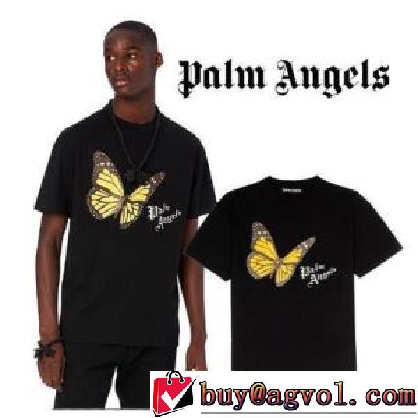 2色可選 重宝するアイテムパーム エンジェルス Palm Angels コピーブランド バタフライロゴプリント半袖Tシャツ 2026秋冬 半袖Tシャツ
