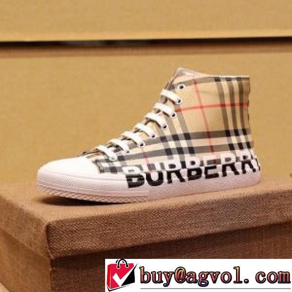  高級感ある ハイトップシューズ バーバリー BURBERRYブランドコピー2026AW
