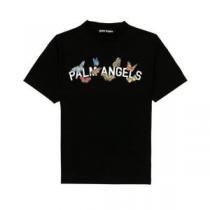 パーム エンジェルス 2026秋冬 スタイルアップ効果 蝶々文字プリント半袖Tシャツ Palm Angels ブランド 偽物 通販 2色可選