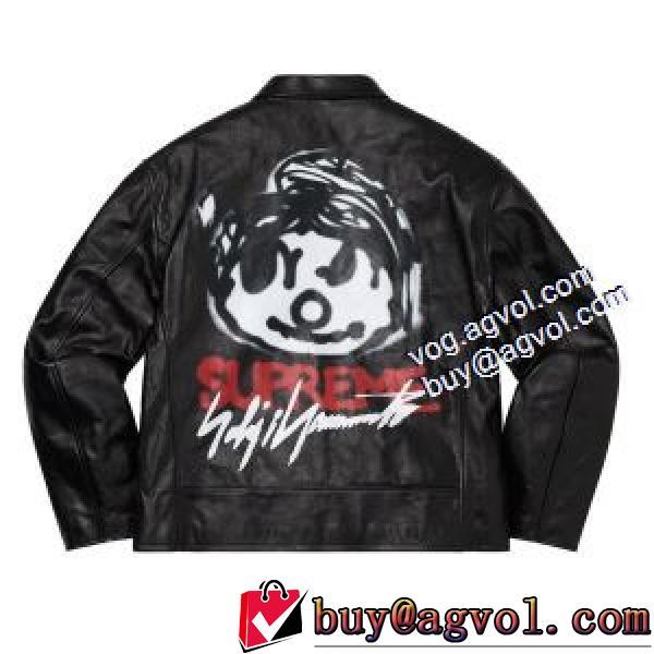 Supreme 20FW 山本耀司連名 Leather Work 顔落書きバイクジャケット 革ジャンパー  シュプリーム SUPREME ブランド コピー 【人気ブログ掲載】 2026秋冬
