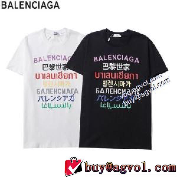 バレンシアガ BALENCIAGA 希少 2026秋冬 半袖Tシャツ 2色可選 BALENCIAGAスーパーコピー 言語プリント