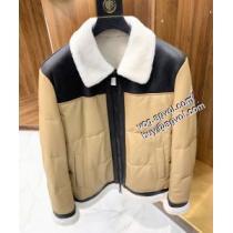 モデル大絶賛? モンクレール MONCLER 2026秋冬 N品  MONCLER偽物ブランド 革ジャンパー 男性用ファー一体ダウンジャケット