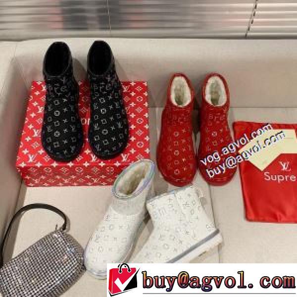 シュプリーム Supreme 2026秋冬 極上の着心地 Supreme LV UGG三者連名 ブーツレディース シュプリームスーパーコピー 冬用防寒 3色可選
