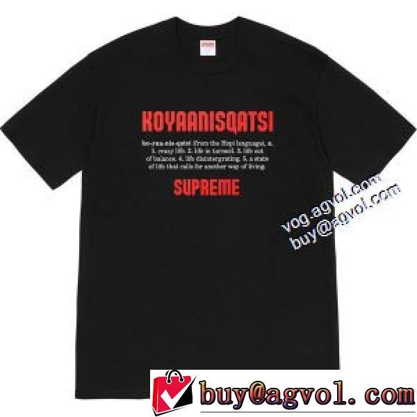 シュプリームブランドスーパーコピー 超人気美品◆ 20FW Supreme week17 Koyaanisqatsi 半袖Tシャツ 4色可選