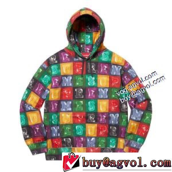 2026秋冬 ずっと人気? シュプリームブランド コピー Supreme Blocks Hooded Sweatshirt 字母の四角格子の中隊の帽子の護衛服 パーカー