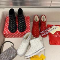シュプリーム Supreme 2026秋冬 極上の着心地 Supreme LV UGG三者連名 ブーツレディース シュプリームスーパーコピー 冬用防寒 3色可選