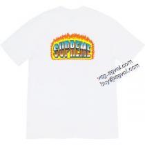 人気が爆発 シュプリーム Supreme 20FW Chromeフレイムアートフォントプリントの半袖Tシャツ シュプリームスーパーコピー 激安 6色可選