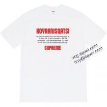 シュプリームブランドスーパーコピー 超人気美品◆ 20FW Supreme week17 Koyaanisqatsi 半袖Tシャツ 4色可選