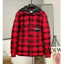 サイズ豊富 Moncler x藤原浩連名毛の格子の稲妻の標識のシャツのダウンジャケット MONCLERブランド コピー 2026秋冬