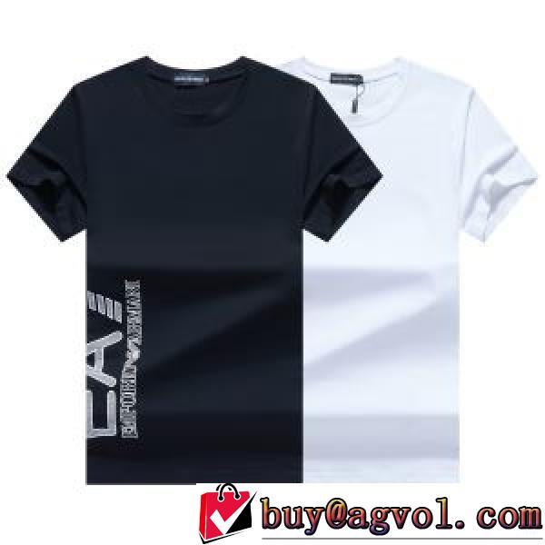 メンズ/ラウンドネック 半袖Tシャツ 2026春夏 アルマーニ ARMANI 最安値に挑戦 ARMANIブランド コピー 2色可選
