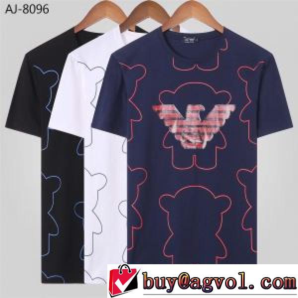 2026春夏 Tシャツ/ティーシャツ アルマーニ ARMANI 柔らかい手触りARMANI偽物ブランド 3色可選