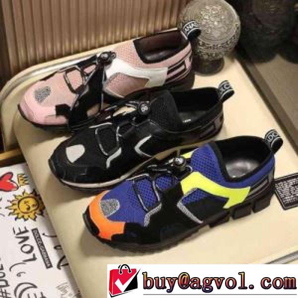 人気新品★超特価★ 3色可選 ドルチェ＆ガッバーナ Dolce&Gabbana  カジュアルシューズ 2026春夏 D&G偽物ブランド 