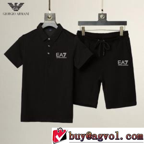 2026春夏 ARMANIスーパーコピー 2色可選 希少 アルマーニ ARMANI 半袖Tシャツ 上下セット