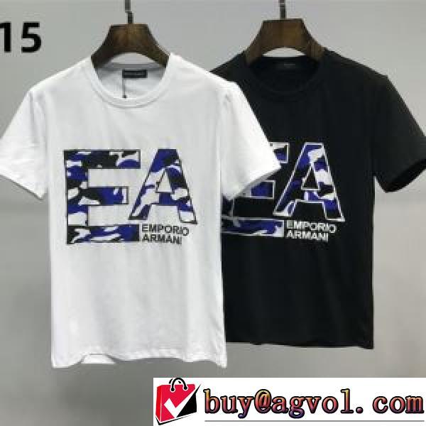 2026春夏 2色可選 半袖Tシャツ 大特価 ARMANIコピーブランド アルマーニ ARMANI