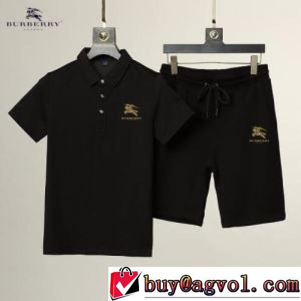 バーバリー BURBERRY 2色可選 2026春夏 BURBERRYスーパーコピー 代引 半袖Tシャツ 上下セット 首胸ロゴ  