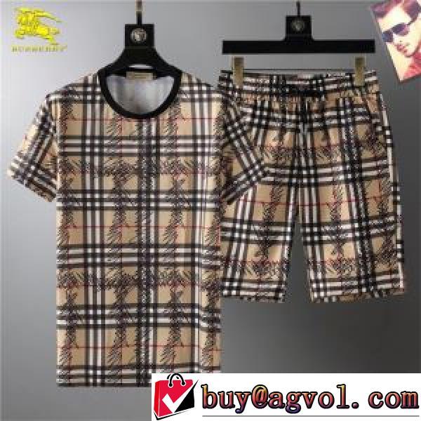 大人気☆NEW!!  バーバリー BURBERRY BURBERRYブランドコピー 2026春夏 半袖Tシャツ 上下セット 