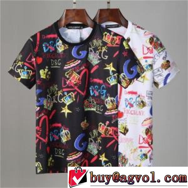 ◆モデル愛用◆ 2色可選 半袖Tシャツ ドルチェ＆ガッバーナ Dolce&Gabbana 2026春夏 D&Gブランドコピー